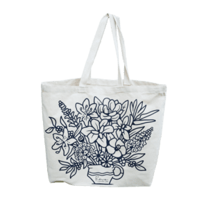 Oversized Floral Tote Bag